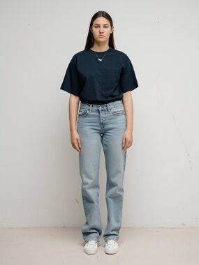 RE/DONE Easy Straight in Ripped Tide